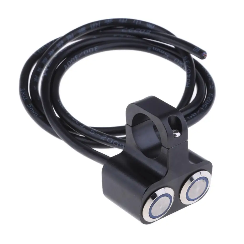 

Handlebar Headlight ON/OFF Aluminum Alloy Dual Push Button Switch