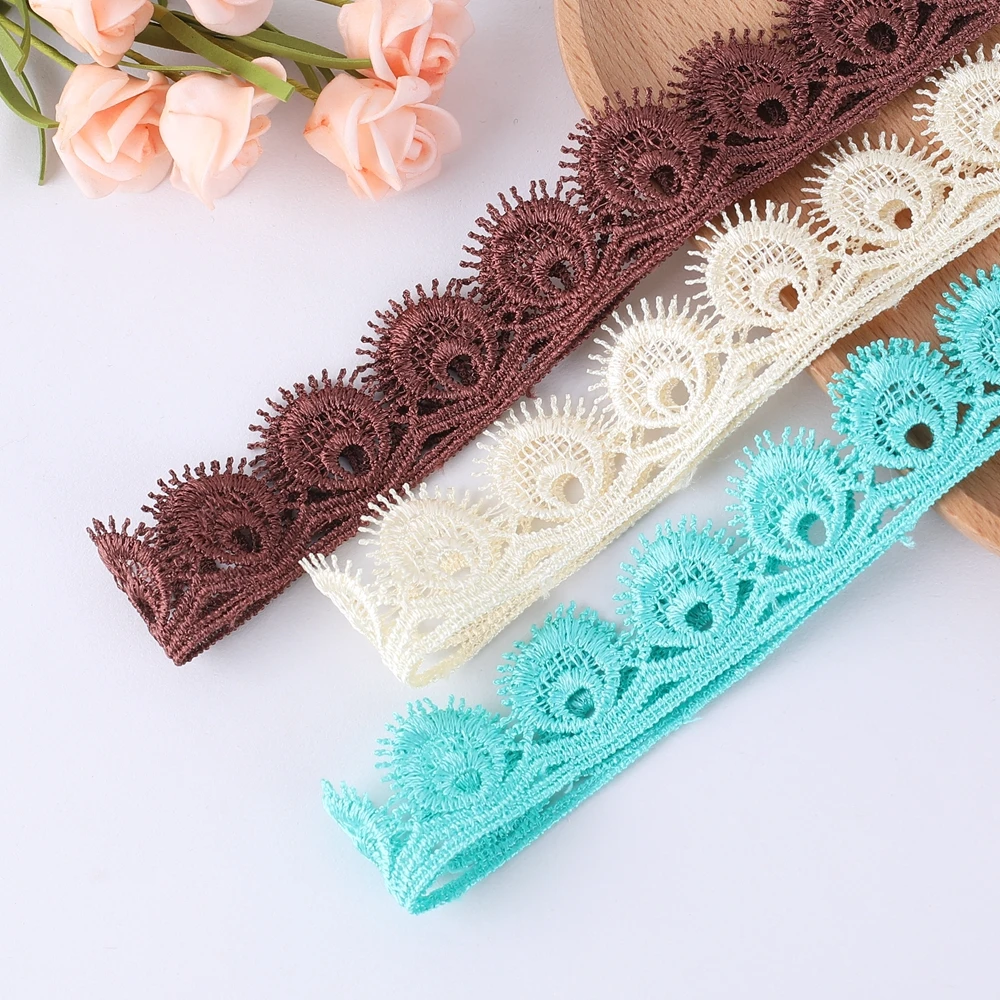 2/5/10 Yards 30mm Handcrafted Cutout Design Lace Garment Decorative Sewing DIY Hat Bag Dress Accessories Underwear Clothing Lace