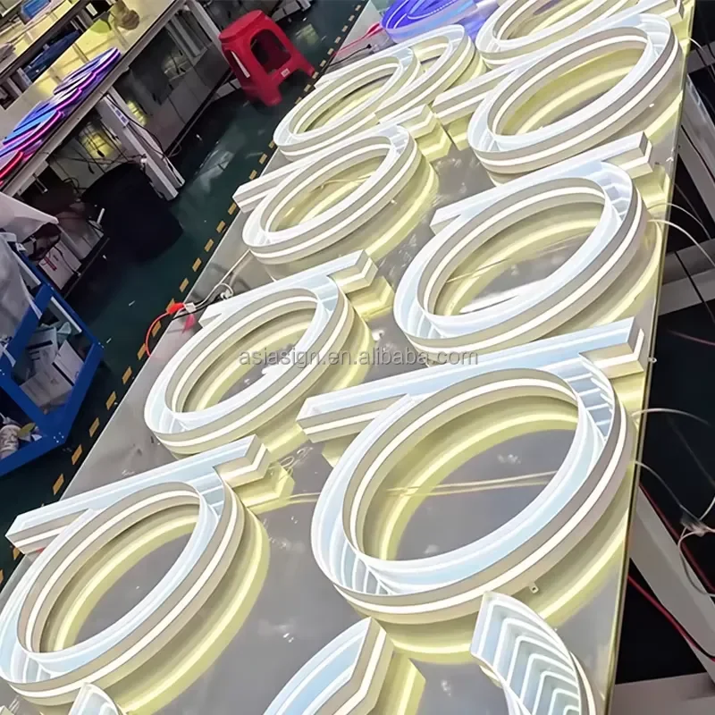 Commercial Grade Custom LED Infinity Abyss Mirror Light Letters Waterproof App Control Advertising Outdoor Retail Store Sign