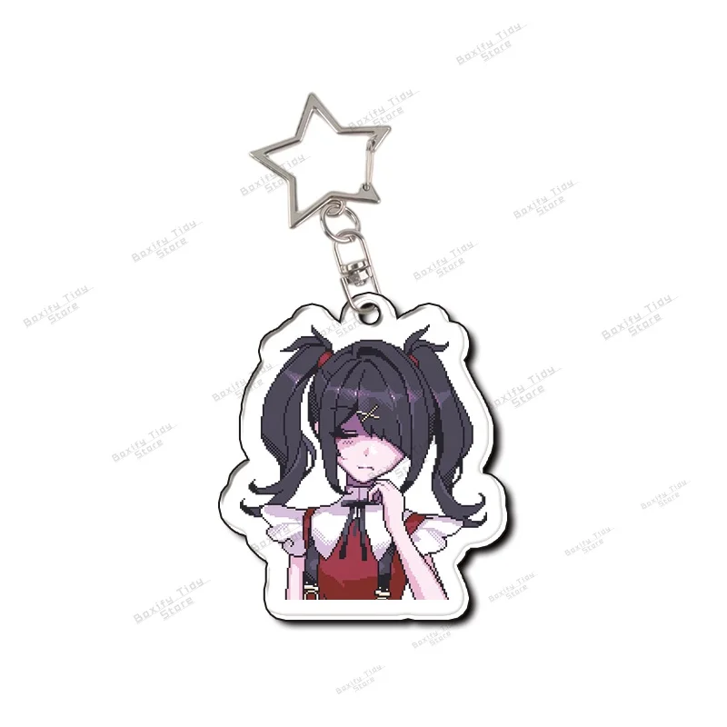 Needy Streamer Overload Keychain OMGkawaiiAngel Pixel Acrylic Key Ring Anime Bag Pendant Kawaii Game Cosplay Fans Gift