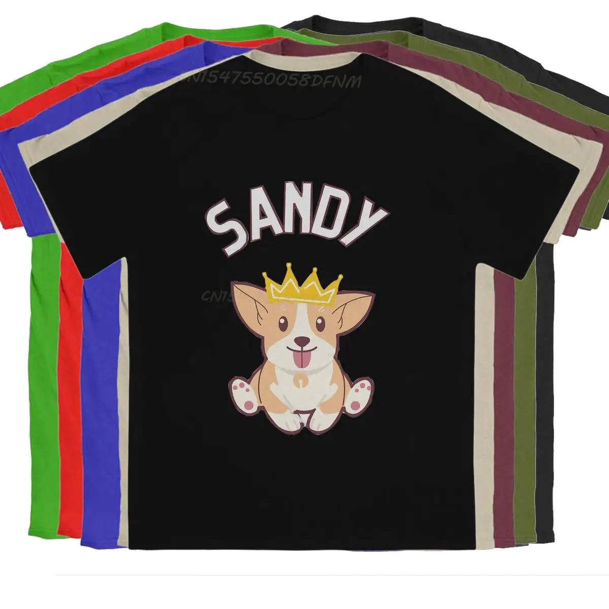 

Men's T-Shirts Sandy the Queen's Corgi Crazy Tee Shirt Male Men Graphic Tee The Queen's Corgi T-shirts Summer Tops Men Clothing