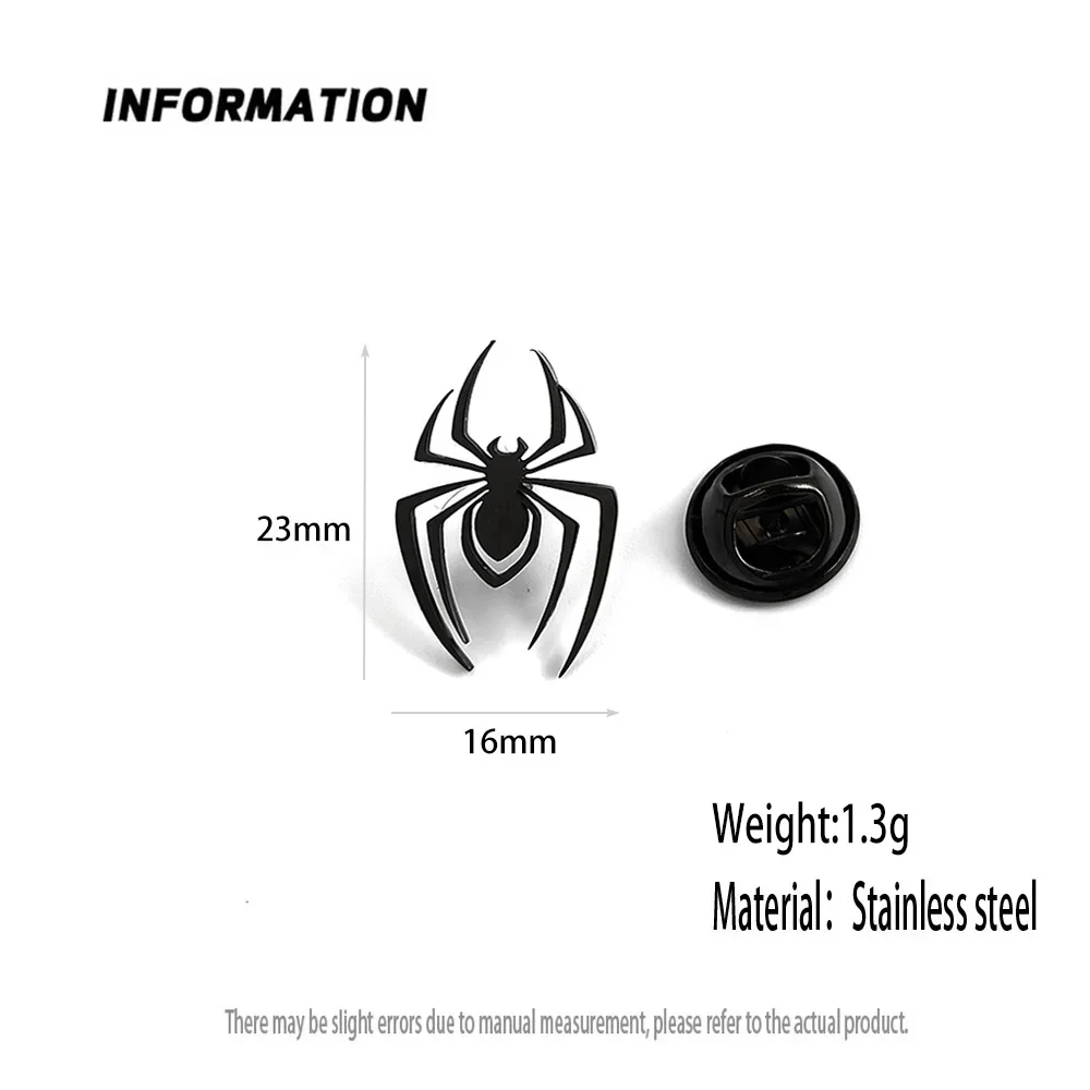 Spider Personality Brooch Women's Metal Design Sense Mesh Red Clothes Buckle Accessories Fashion Suit Pins