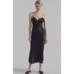 FKS @ Women's Asymmetric Backless Dress, Sexy Slim Halter Dress, Simple Monochromatic Streetwear, Y2k Fashion