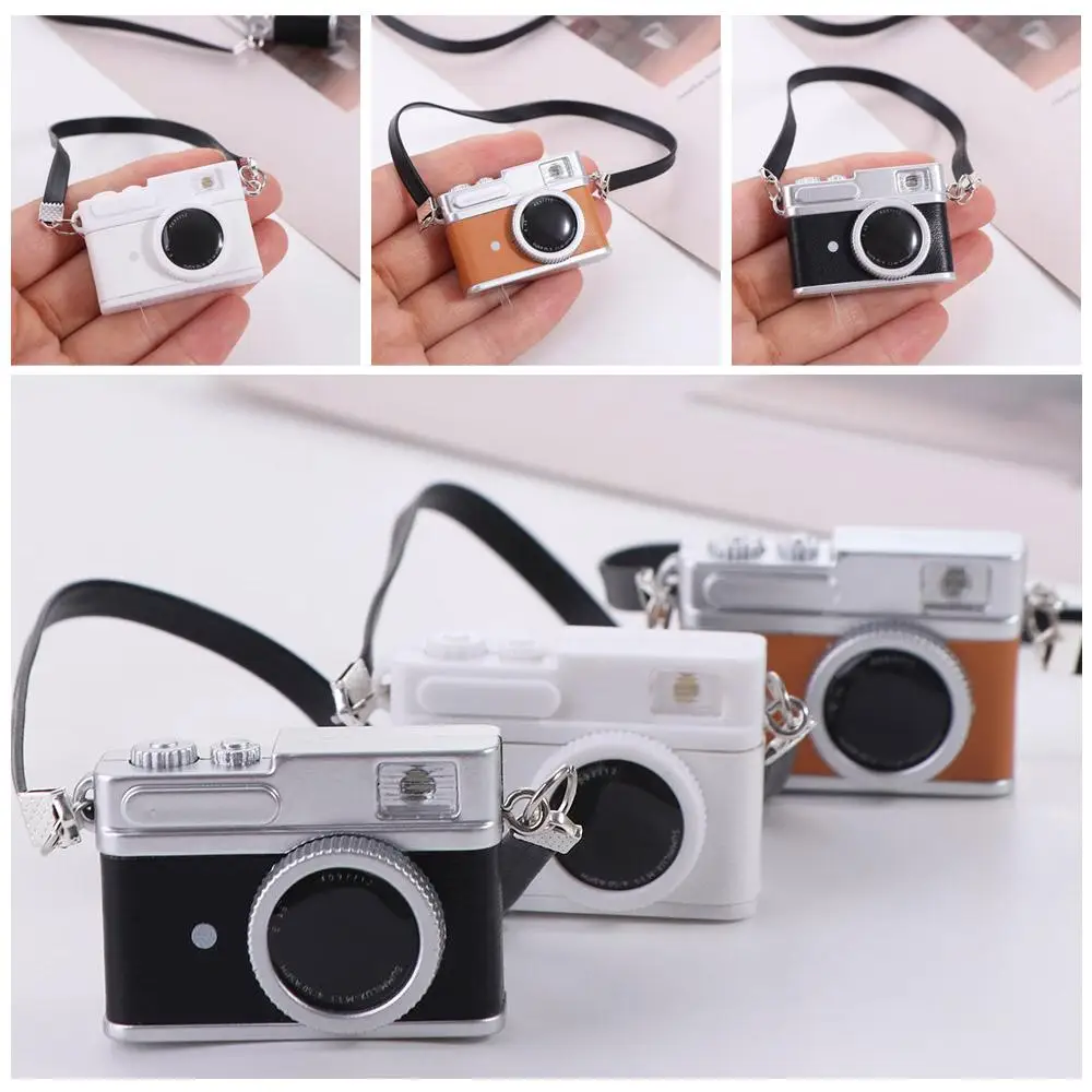 Pretend Play OB11 Doll Accessories Doll House Accessories Cute Simulation Camera Witn Flash Lamp Cool Toy