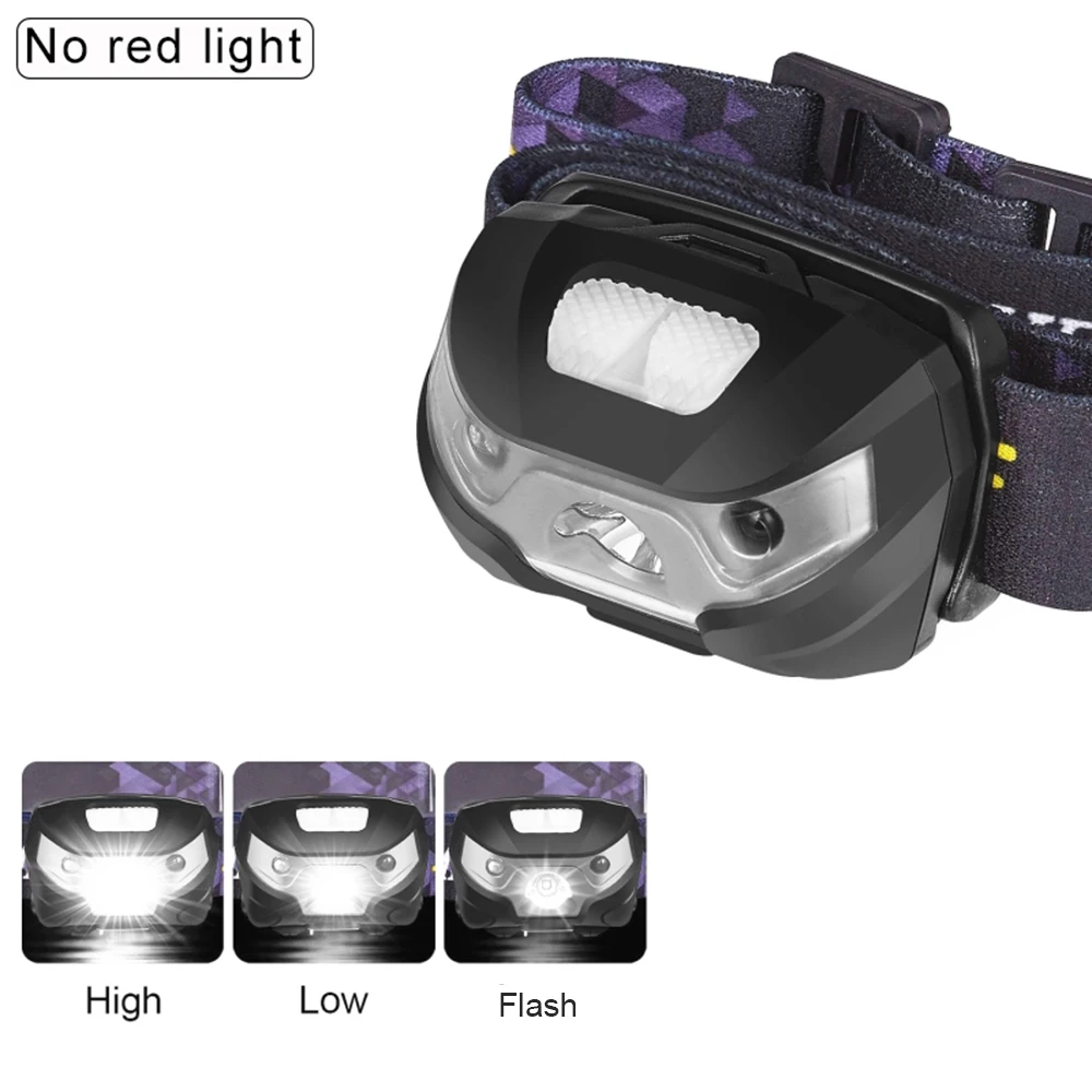 Super Bright Outdoor Intelligent Sensor Rechargeable Headlight Fishing Torch Flashlight Headlamp Head Light