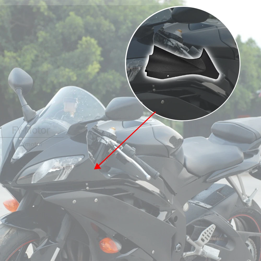 Motorcycle Accessories Black Air Duct Side Cover Plastic Panel Fairing Cowl Fit for Yamaha YZF R6 2006 2007 06 07