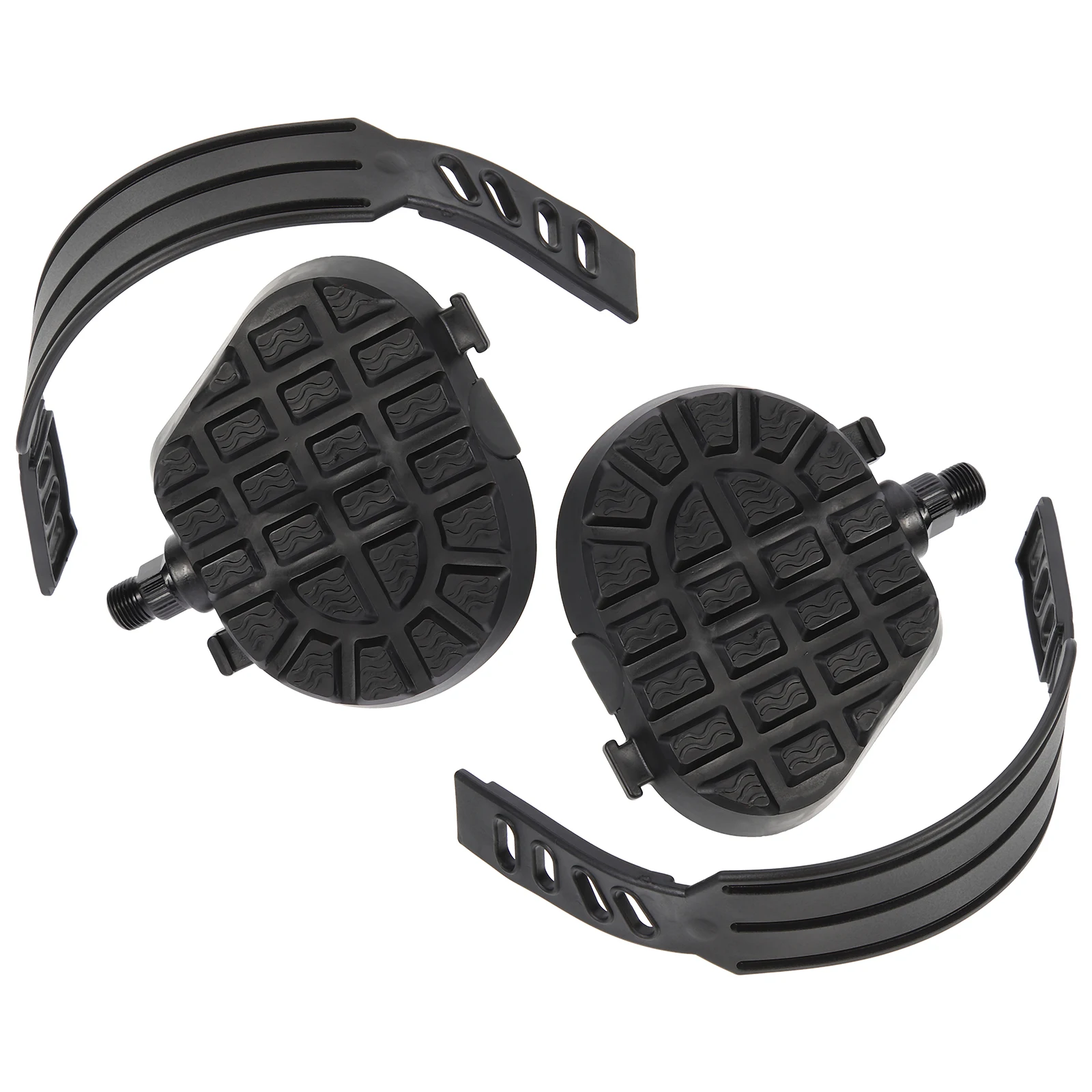 

Pedal Exerciser Foot Accessories Indoor Cycling Spinning Bike Pedals Black Plastic Fitness