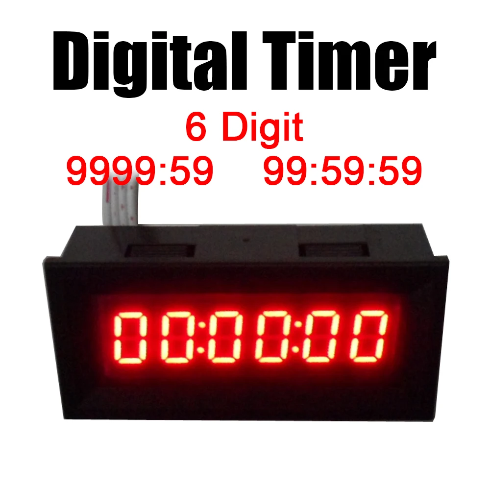 6-digit LED Digital Timer Totalizer Hour Chronometer industrial Meter Digital timer DC 12V FOR Voltage current measurement