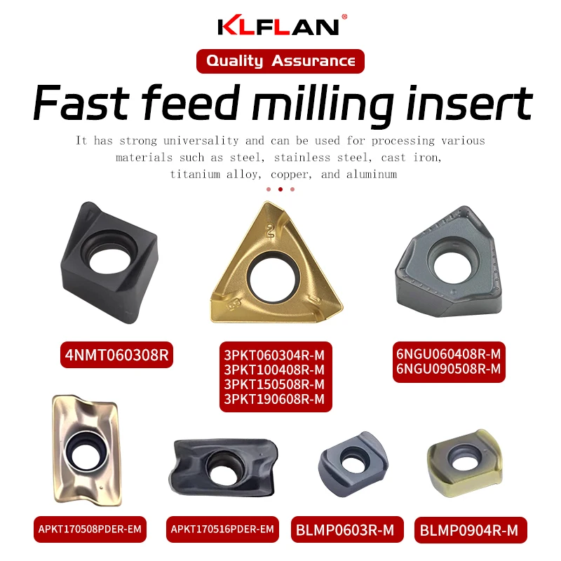 

Metal Fast Feed Milling Cutter Holder, 4NKT060308R,3PKT060304R-M,6NGU060408R-M,APKT170508PDER,CNC lathe cutting tools,10Pcs