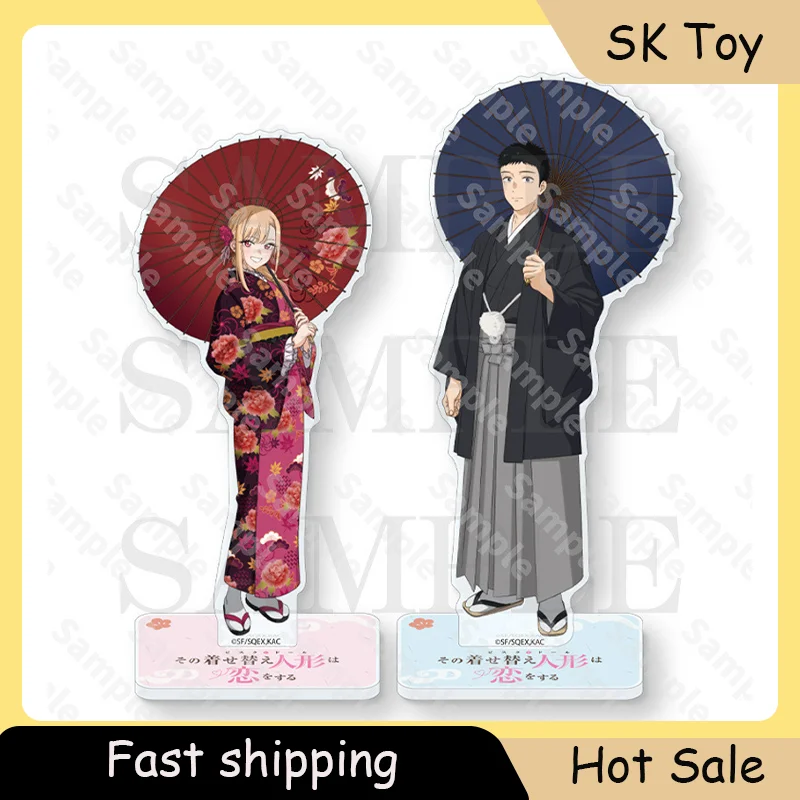 

13-14cm Anime My Dress Up Darling Kitagawa Marin Figure Acrylic Kimono Standee Japanese Anime Merchandise Gifts Collections
