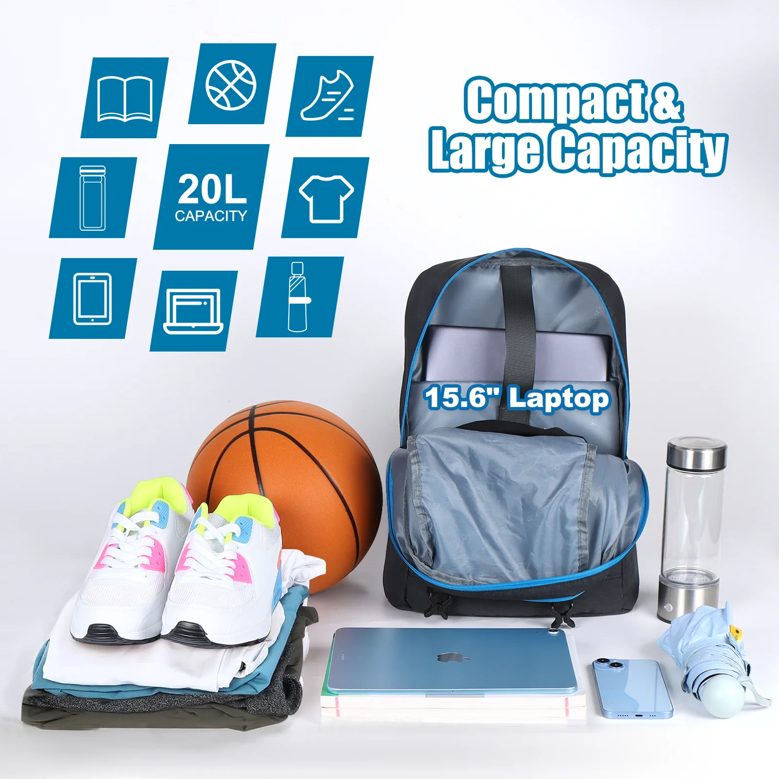 Detachable Basketball Net Backpack Breathable Design for Gym Court Training Multi-Functional Sports Backpack Streetball Ready