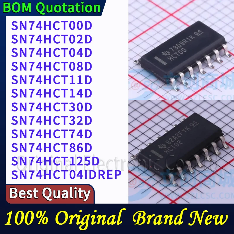 

5pcs/lot SN74HCT00D SN74HCT02D SN74HCT04D SN74HCT08D SN74HCT11D SN74HCT14D SN74HCT30D SN74HCT32D SN74HCT74D SN74HCT86D SN74HCT1