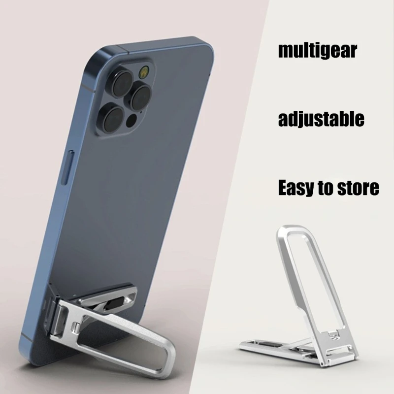 Cellphone Holder Desktop Self Adhesive Phone Stand Adjustable Phone Mount Holder for Video Aluminum Kickstand