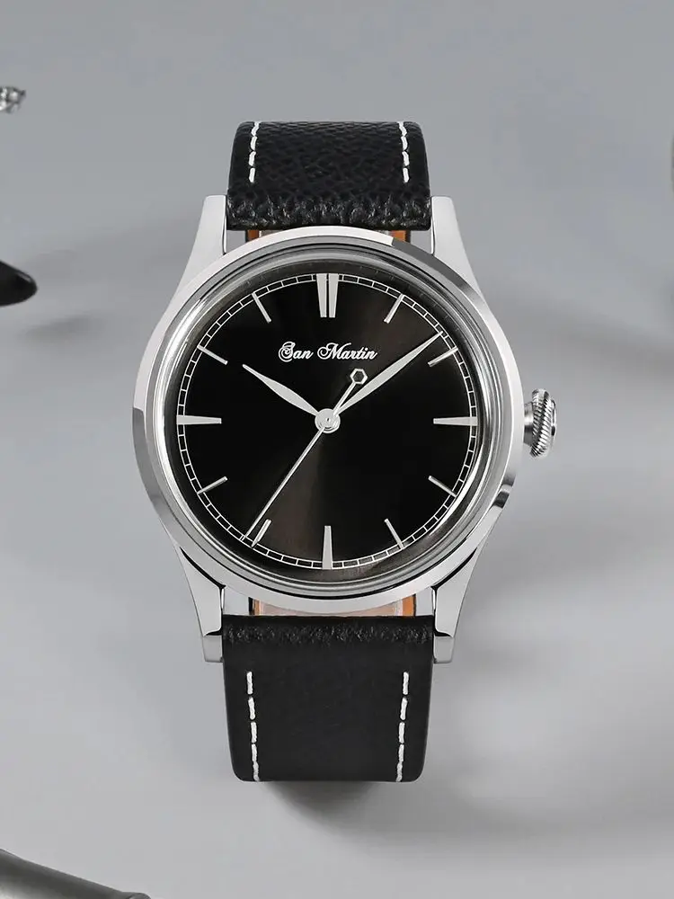 San Martin 38mm Automatic Watch For Men Mechanical Watches Wrist Self Winding PT5000 SW200 Sunray Sapphire 5Bar Relogio SN0101A