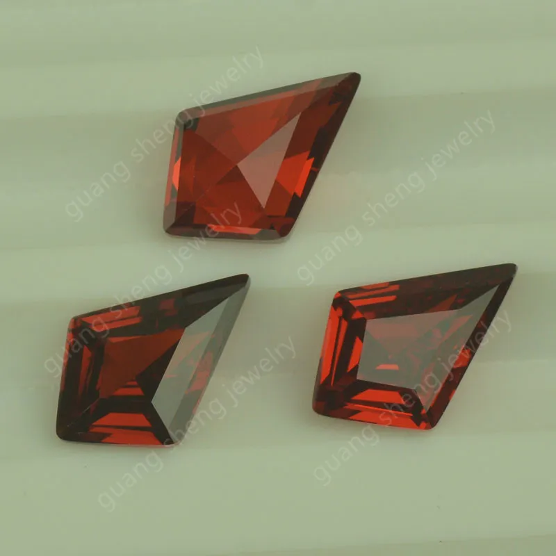 GS Sale 1.5X3mm~6x12mm Loose Garnet Kite Shape Synthetic Cubic Zirconia Stone Red Colour CZ Gems Beads For Jewelry Ring DIY