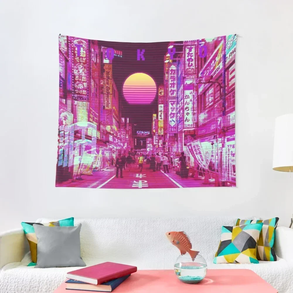 

tokyo vaporwave Tapestry For Bedroom Home Decoration Wall Mural House Decoration Tapestry