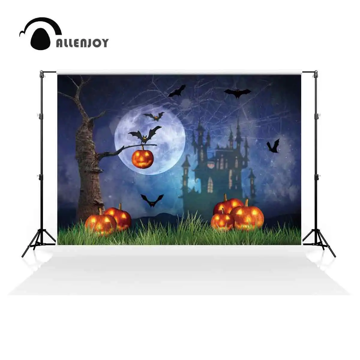 Allenjoy Halloween Night Forest Theme Backdrop