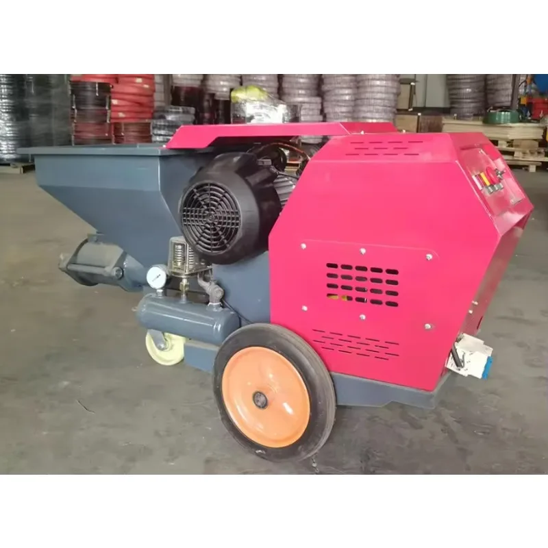 Wall Plastering Machine Cement Spraying Machine Multifunctional Customized Motor Power 4kw 12HP For Internal External Wall