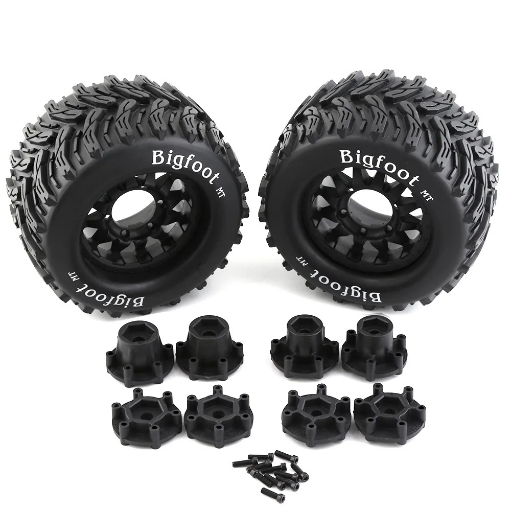 2PCS Bigfoot Tires Wheels 12mm 14mm Hub Hex for 1/10 RC Buggy Monster Truck Car HPI HSP Traxxas Racing Car Upgrade Accessories