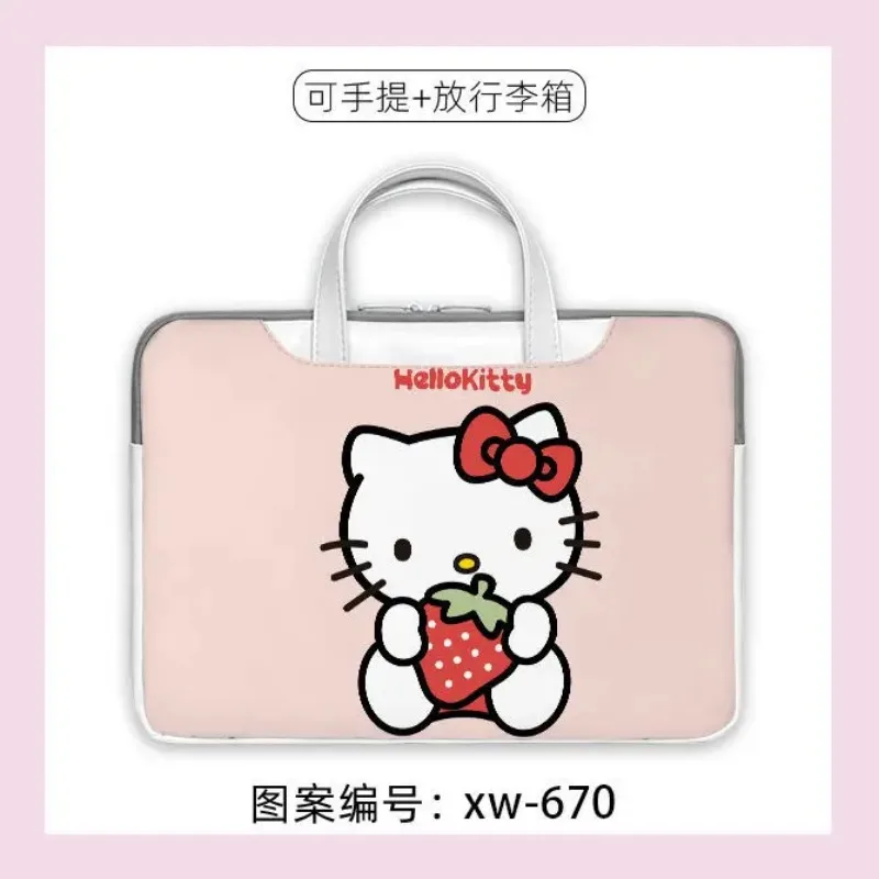 Hello Kitty Kawaii Laptop Sleeves 12 13 14 15 15.6 Inch Cover Laptops Carrying Bags for Macbook Air Pro 13 PC Lenovo Magicbook