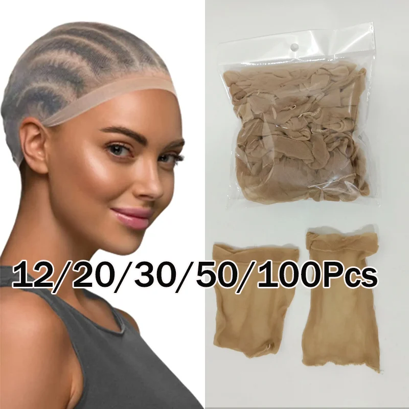 Skinlike Real HD Wig Cap For Women 12-100 Pieces Ultra Thin Invisible Sheer Caps For Lace Front Wig Stretchy Stocking Wig Caps