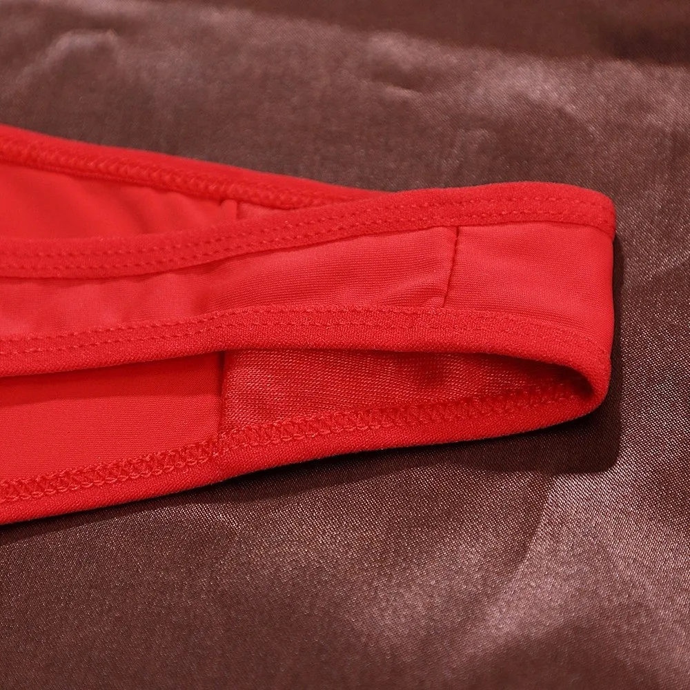 Baumwoll-Slips mit Herz-Strasssteinen, niedriger Bund, einfarbige Bikini-Slips, nahtlose Unterhosen, T-Back-Slips, Damenunterwäsche – Detail 3