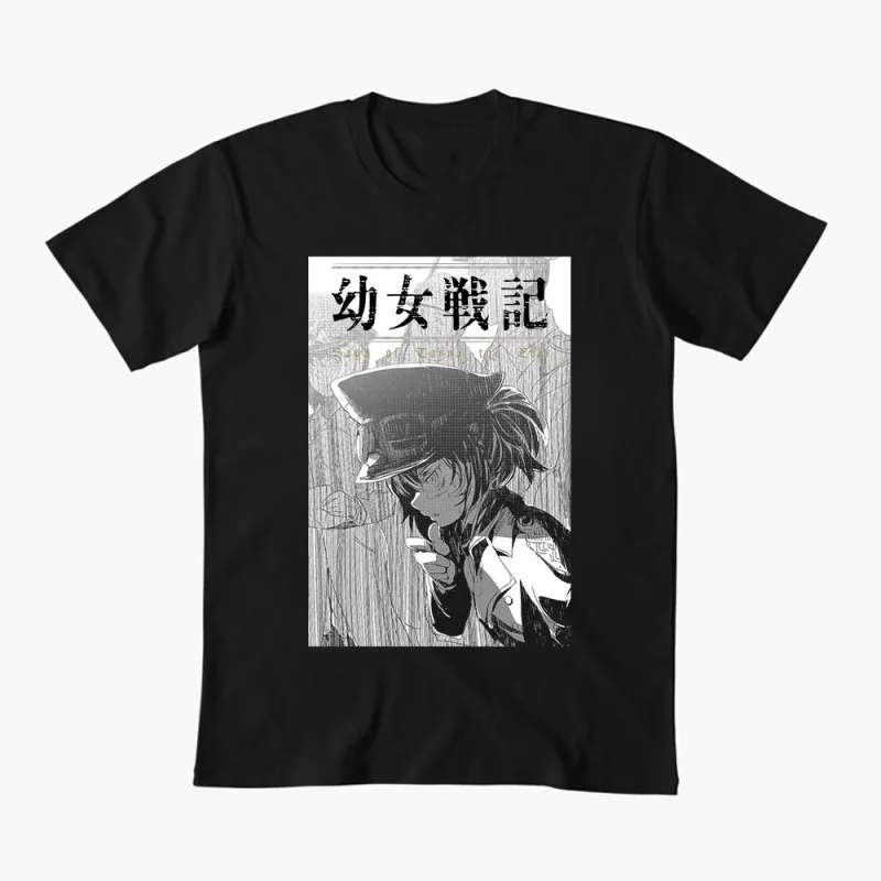 

Saga Of Tanya The Evil 0429 Tanya Degurechaff Anime Gift t shirt Youjo Senki Manga tee Short-sleeve Y2K Clothes All size Tops