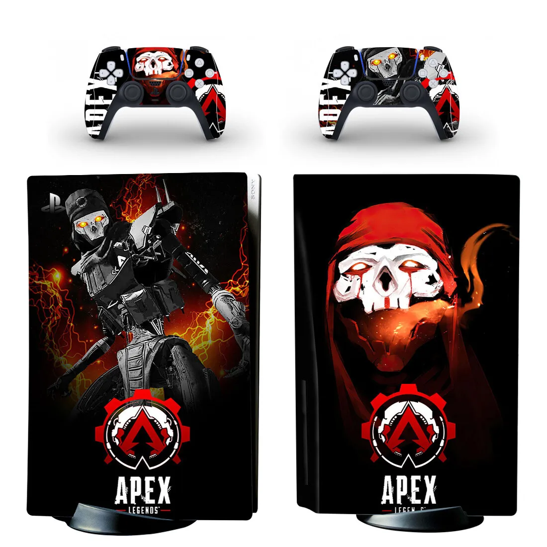 Apex Legends PS5 Disc Skin Sticker Decal Cover for Console and 2 Controllers PS5 Disk Skin Sticker Vinyl