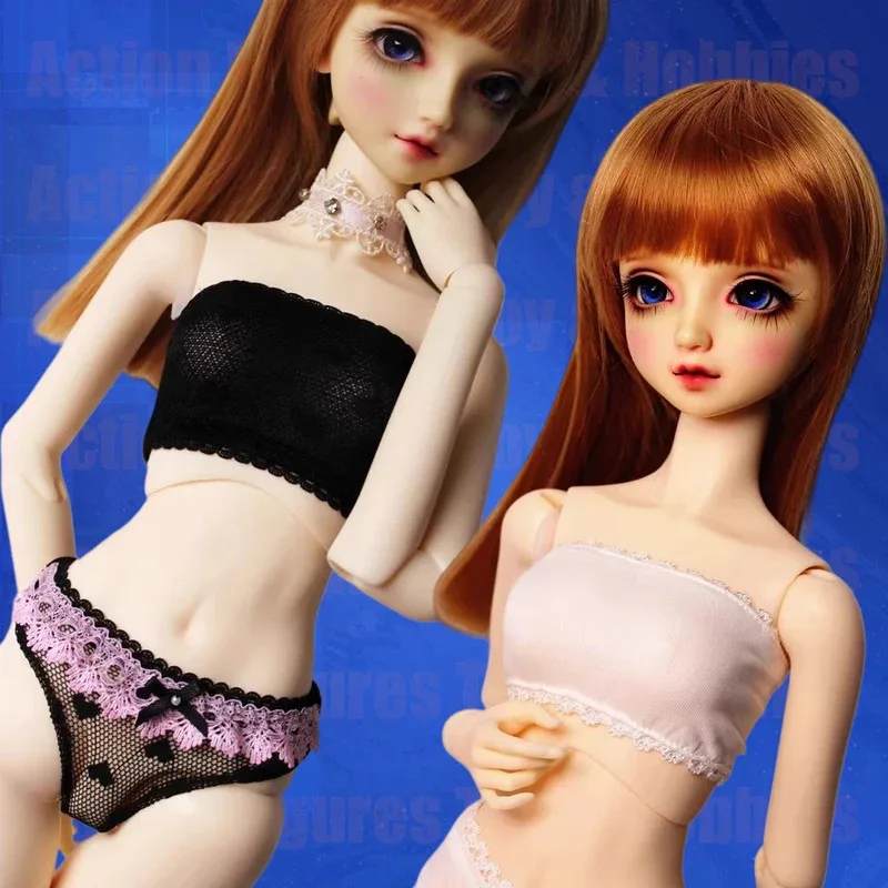 

【Only Clothes】1/3 1/4 1/6 Female Sexy Strapless Lingerie Set Lace Tube Tops Briefs Accessroies for BJD Action Figure Model Toy