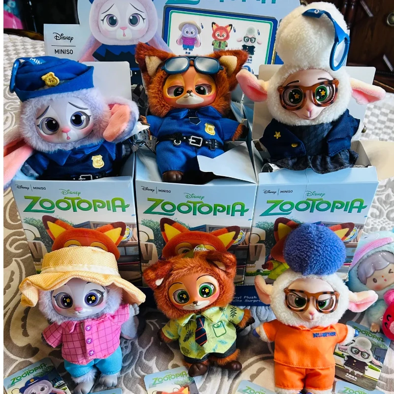 

New Genuine Zootopia Vinyl Series Blind Box Cute Cartoon Character Vinyl Plush Bag Pendant Toy Doll Mystery Box Trendy Toys Gift