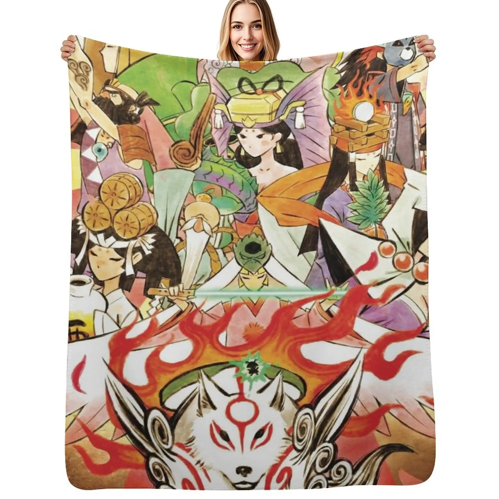 

Okami HD cover Throw Blanket Soft Plush Blanket as Housewarming Gift