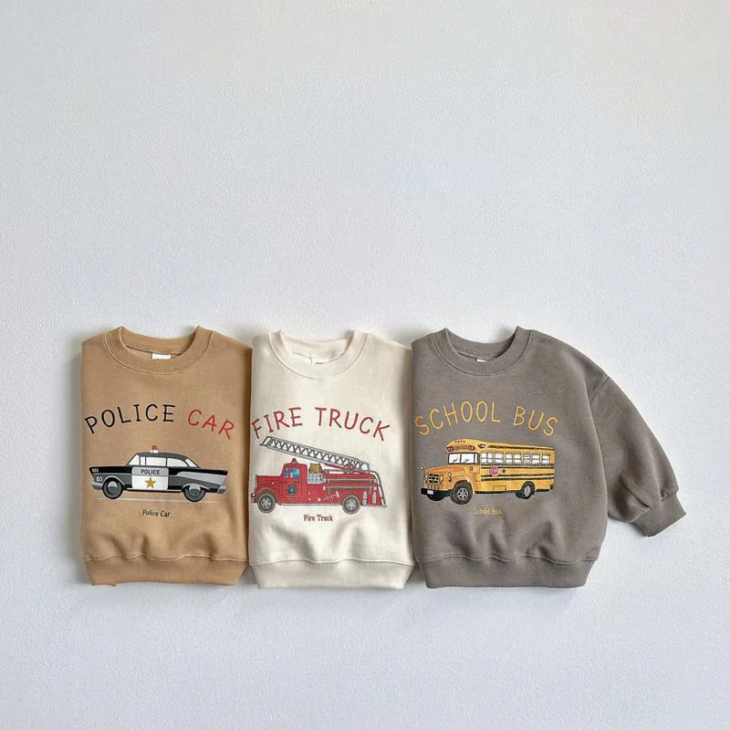 

2025 Autumn New Children Long Sleeve Sweatshirt Cartoon Print Boys Girls Casual Pullover Girls Loose Sweatshirt Kids Clothes