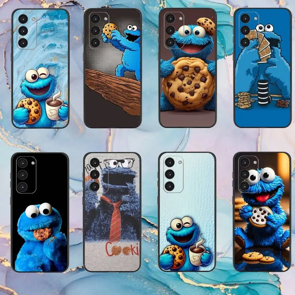 

Funny C-Cookie-M-Monster Phone Case For Samsung Galaxy A73,A72,A71,A70,A53,A52,A51,Others Soft Black Cover