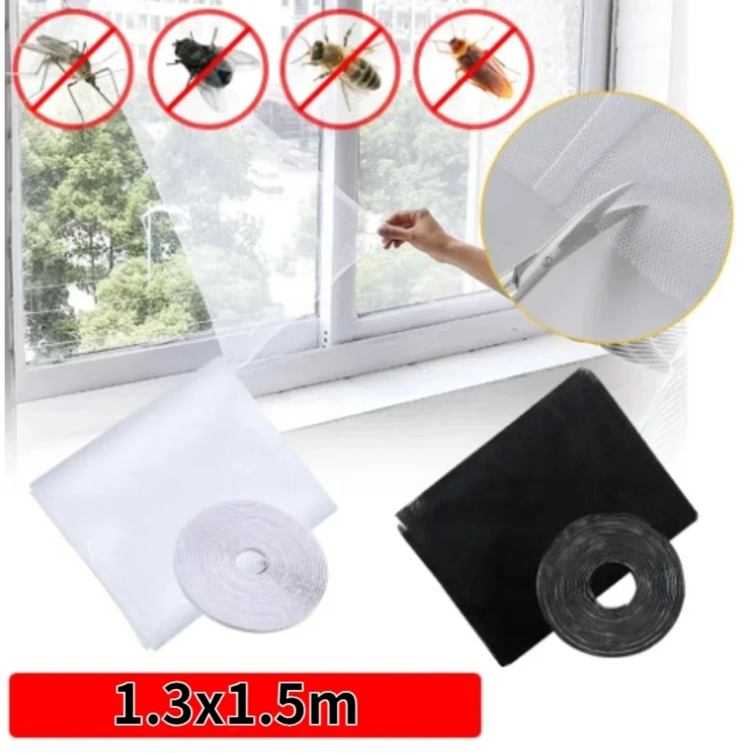 

DIY Free Cutting Self-adhesive Window Mosquito Net with Anti-Fly Insect Curtain - Anti-Mosquito Door Mesh for Ultimate Protectio