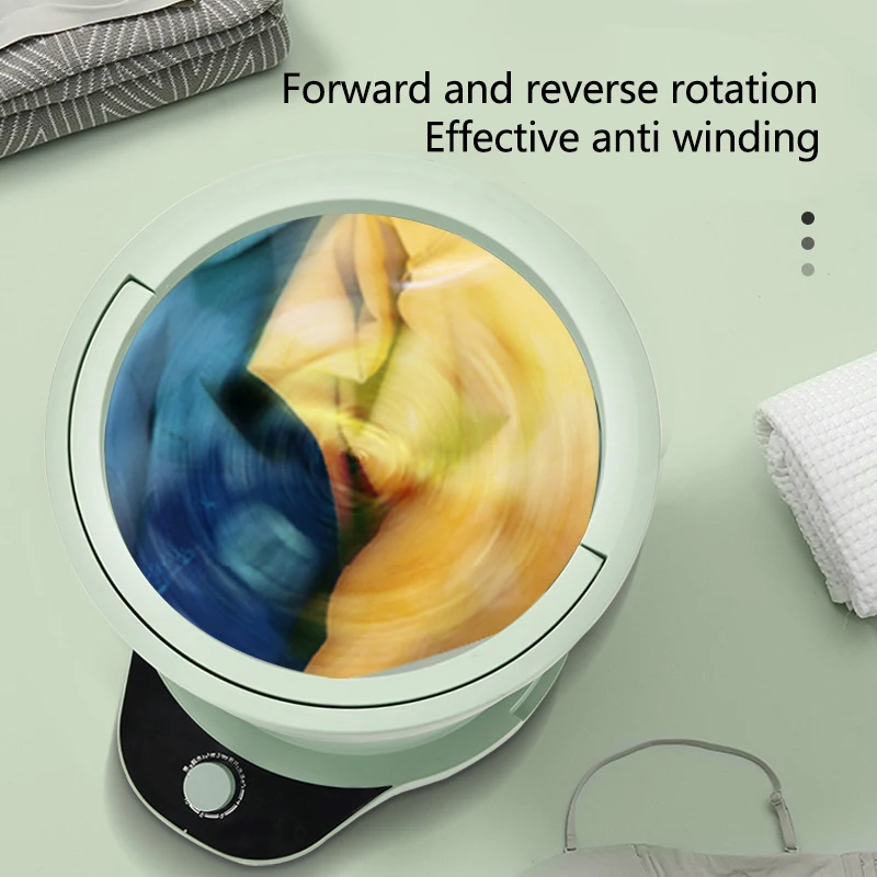 เครื่องซักผ้ามินิพับได้ในถังขนาดเล็ก AC110-240V สำหรับทารกเครื่องซักผ้าบรรจุน้ำได้ในครัวเรือนพลาสติกไฟฟ้าขนาด4กก.