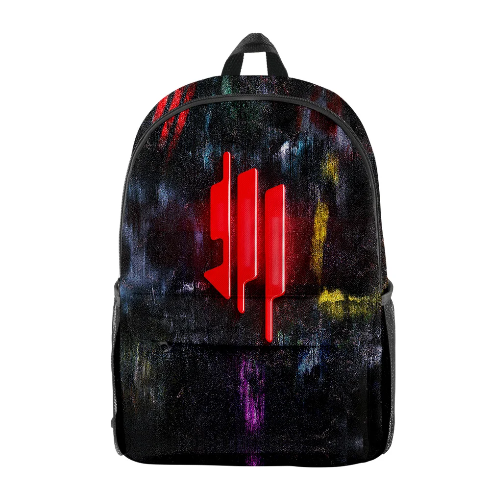 

Luxury Novelty Cool Skrillex DJ pupil Bookbag Notebook Backpacks 3D Print Oxford Waterproof Boys/Girls Travel Backpacks