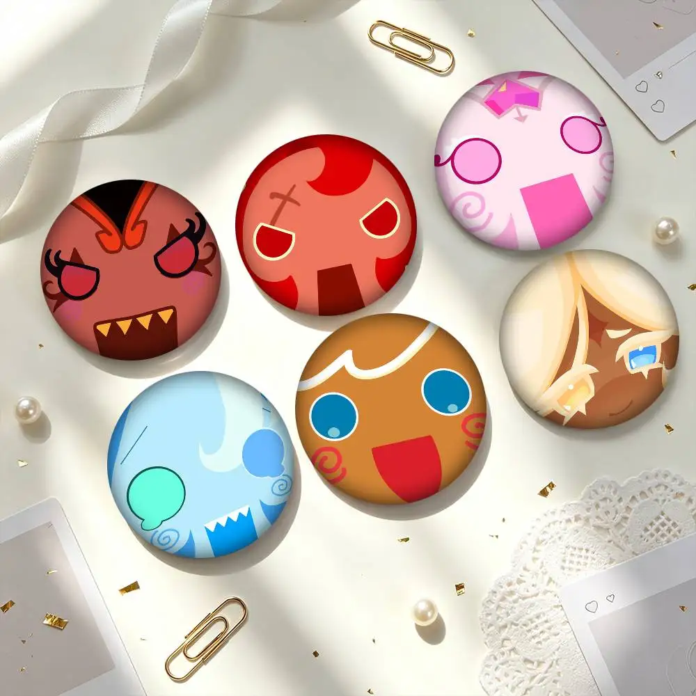 Cookie Run Kingdom Game  25 32 44 58 75mm Badges Personalized Round Brooches Pins Accessory Gift