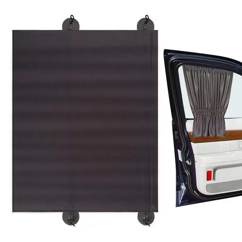 Car Sunshade Curtains 2Pcs Universal Side Window Shades Car Curtains Protection Windshield Sunshade Automotive Accessories