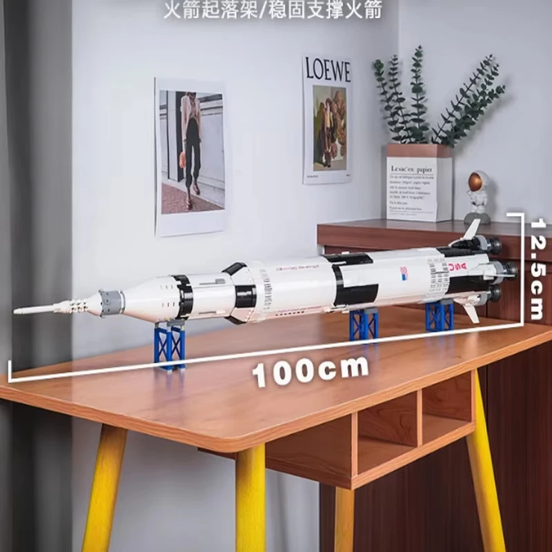 New In Stock Apollo Saturn V Building Blocks Space Rocket Building Blocks Children's Toys Decoration Birthday Christmas Gifts