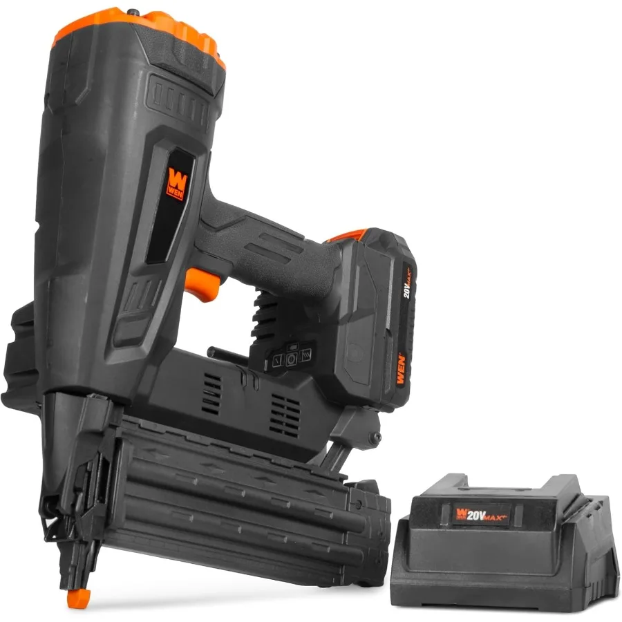 Paku Tembak Tanpa Kabel 20V Max Brushless 18-Gauge dengan Baterai 2.0Ah dan Pengisi Daya 20518 Ideal untuk Pertukangan Presisi Kabinet