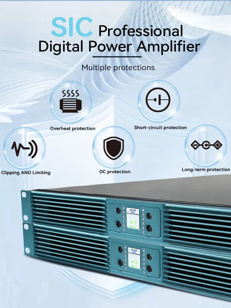 Paulkitson K430 4-Kanal Professioneller Leistungsverstärker Klasse-D 2Ω 4×7800W Hochleistungsverstärker für Bühnen-, Konzert- und Live-Lautsprechersysteme – Detail 5