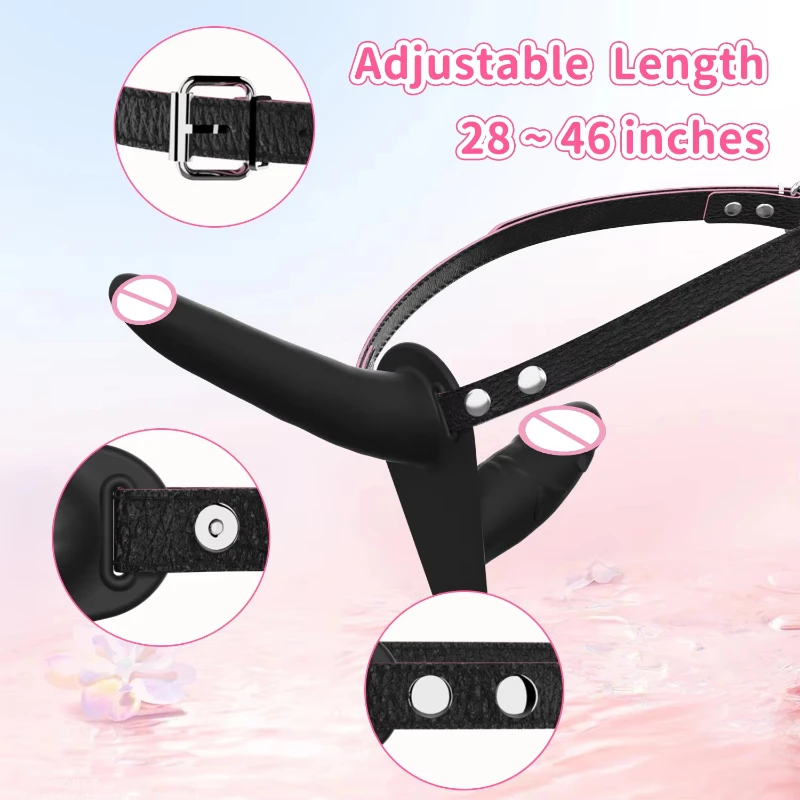 حزام على يمكن ارتداؤها مزدوج الاختراق الديك G-بقعة دسار سراويل للسحاقيات الشرج جهاز تدليك للمهبل الأزواج الجنس لعب منتجات الكبار #4