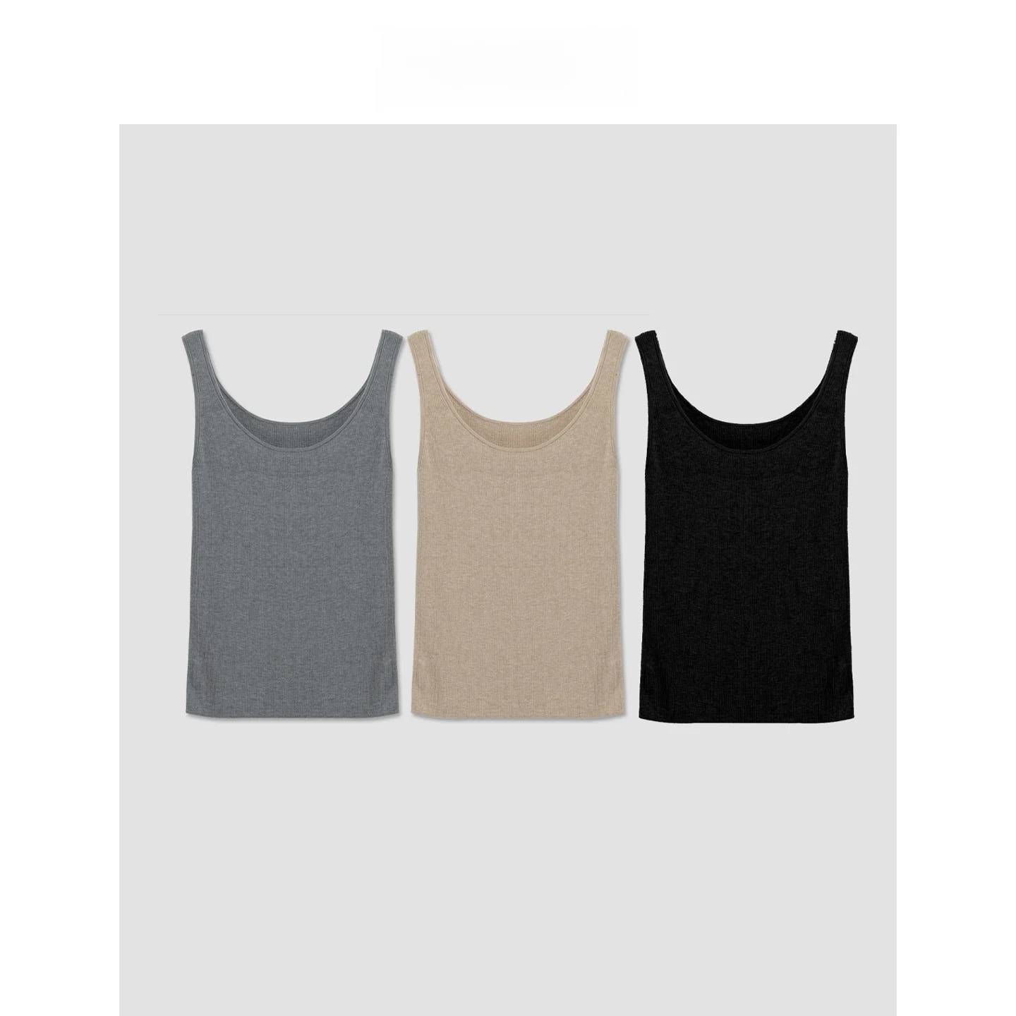 

Comfortable Knitted Vest U-Ne Inner Wear Mincollection Lin Zhi Qing 6 Needle Flat Weave Nylon Blend Regular Fit Daily Wear