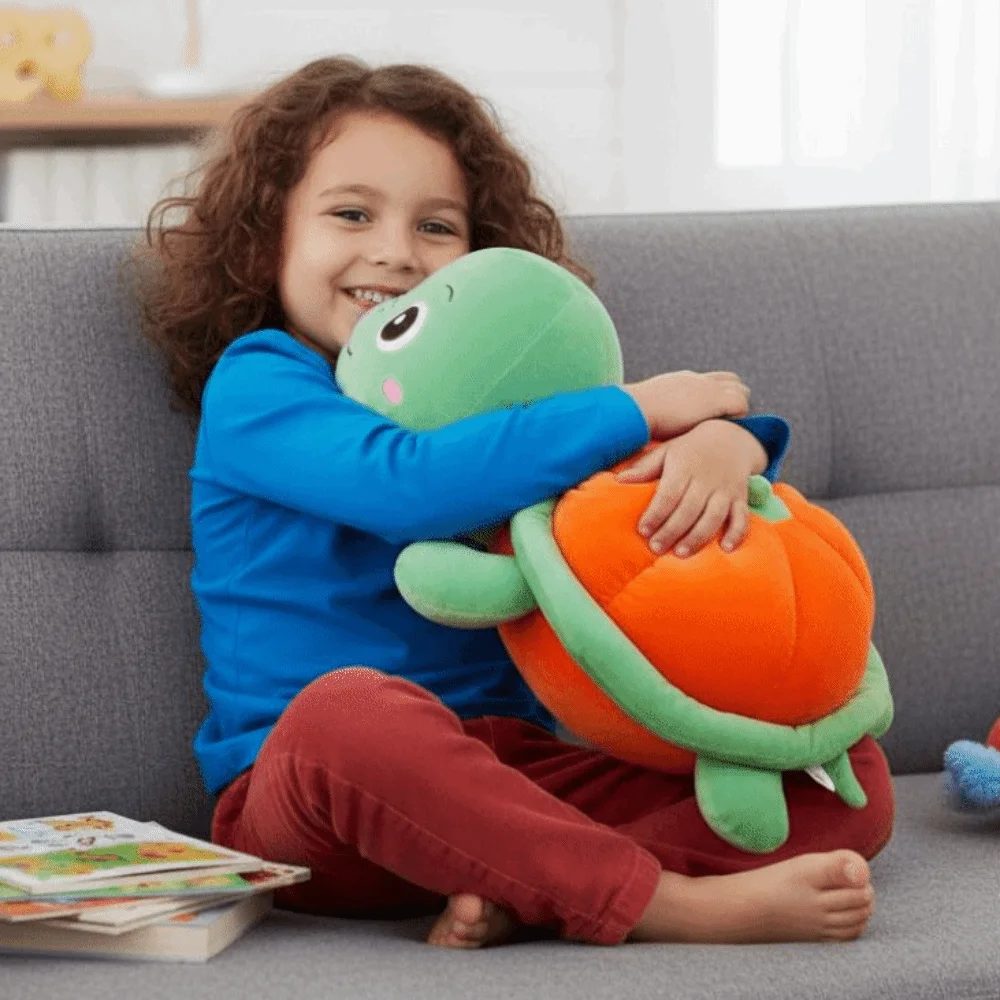 Caqui abóbora tartaruga brinquedos de pelúcia coleção abóbora tartaruga boneca de pelúcia macio dos desenhos animados tartaruga animal boneca de pelúcia decoração do carro