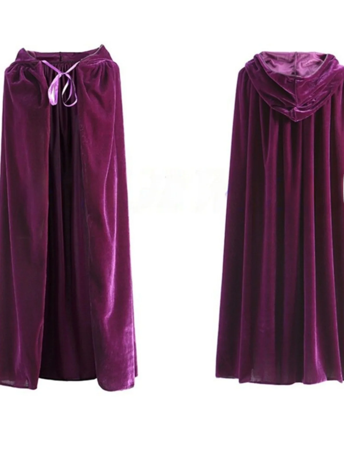 Halloween Velvet Cloak Hooded Jacket Mid-Length Versatile New Style Performance Event Dress Polyester Fiber 100% Thin Model