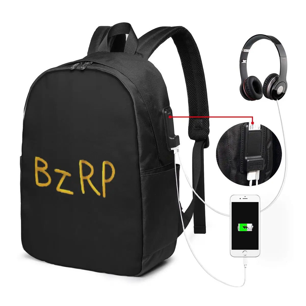 Bizarrap Cap (BZRP) Backpack Travel Notebook Bag Computer College Student School Bag Laptop Shoulder Bags for Men Women