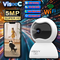 Xiaovv 5MP 3K HD WiFi IP Wireless Indoor Security Protection Pan&Tilt 8x Digital Zoom Mini Cam Surveillance Camera Auto Tracking