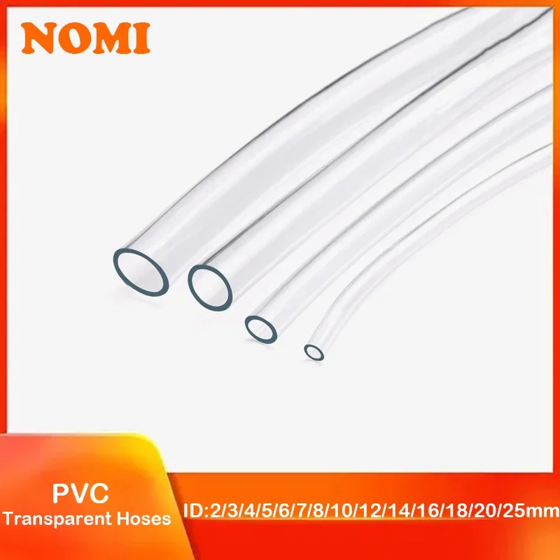 

1M/3M Transparent PVC Plastic Hoses High Quality Water Pump Tube 2 3 4 5 6 8 10 12 14 16 18 20 25mm Inner Diameter