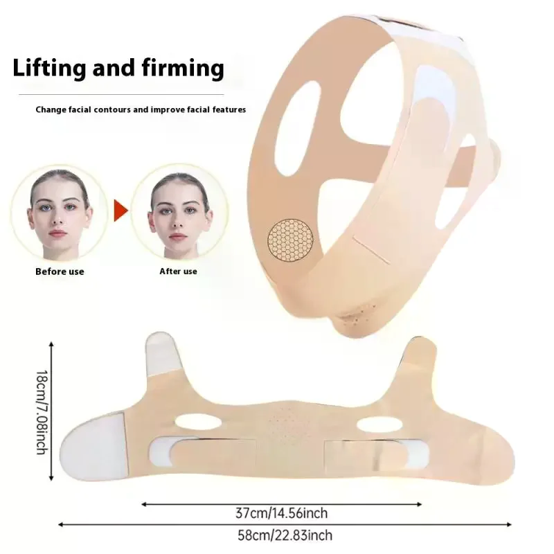قناع الجرافين على شكل حرف V، قناع الذقن على شكل حرف V، قناع الوجه، تمرين الفك، تدليك شريط ترقق الوجه للذقن المزدوجة #5