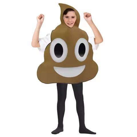 Adult Kids Halloween Funny Poop Cosplay Costume Carnival Holiday Unisex Fancy Dress Up Stage Performance Props